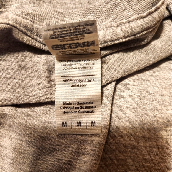 Messy Bun Fleur-De-Lis Gray Green Black Top - Picture 6 of 6